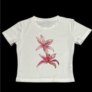 Floral White Kids T-Shirt